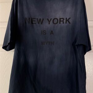 Anine Bing Dark Blue New York Graphic Tee